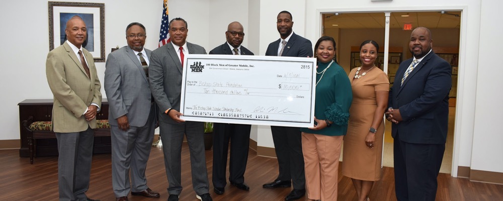 Bishop State Foundation & 100 Black Men establish $15,000 scholarship fund